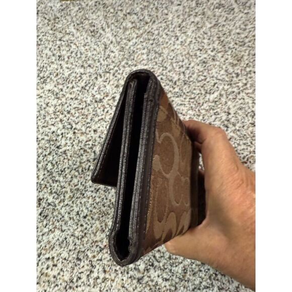 Coach Women's Brown Wallet with Leather Trim & Logo Accents - Picture 3 of 5